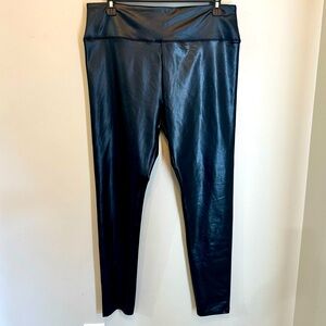 Leather look leggings